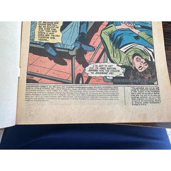 DC Comics Adventure Comics Presents Supergirl #407 June 1971 Silver Age Classic - Picture 3 of 5
